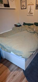 Brimnes uitschuifbed Ikea - gebruikt, Ophalen, Eenpersoons, Wit, 80 cm
