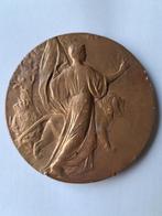 Bronze gedenkpenning Belgie 75 jaar, Ophalen of Verzenden, Overige materialen