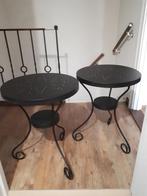 2x tafeltje / als nachtkastje gebruikt, Ophalen, Gebruikt, Metaal of Aluminium, 55 tot 70 cm