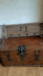 Eikenhouten kapstok met 6 haken, Wandkapstok, Gebruikt, Ophalen of Verzenden, Minder dan 100 cm