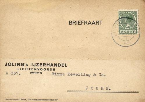 Joling IJzerhandel, Lichtenvoorde - 04.1931 - briefkaart, Postzegels en Munten, Brieven en Enveloppen | Nederland, Briefkaart