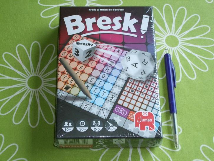 Nieuw in seal: Bresk! - een uitdagend letter - dobbelspel, Hobby en Vrije tijd, Gezelschapsspellen | Overige, Nieuw, Een of twee spelers