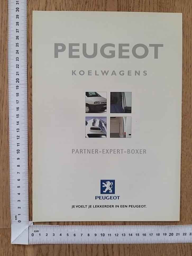 Peugeot Partner, Expert & Boxer koelwagens, folder 1999, Boeken, Auto's | Folders en Tijdschriften, Gelezen, Peugeot, Ophalen of Verzenden