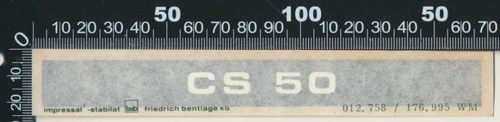 Sticker: Zundapp - CS 50, Verzamelen, Stickers, Zo goed als nieuw, Auto of Motor, Ophalen of Verzenden