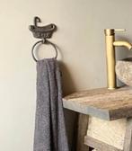 Handdoekhouder Ring - Bath - gietijzer landelijk, Ophalen of Verzenden, Nieuw, Bruin, Handdoekenrek