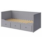 Ikea Hemnes slaapbank met 3 lades, grijs, 80x200 cm, Tweepersoons, Ophalen of Verzenden, Zo goed als nieuw, 80 cm