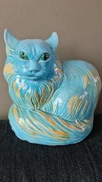 Prachtige Poes Aardewerk jaren 50 mintgroen en geel, Antiek en Kunst, Kunst | Designobjecten, Ophalen of Verzenden