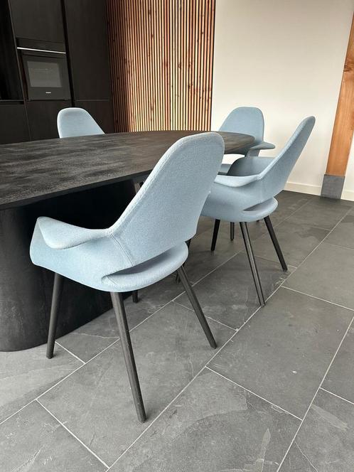 Vitra Organic stoelen, Huis en Inrichting, Stoelen, Zo goed als nieuw, Vier, Hout, Stof, Blauw, Ophalen