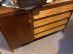 Vintage jaren 50 ladekastje met deurtje IN PRIJS VERLAAG !!!, Zo goed als nieuw, Met lade(s), 25 tot 50 cm, Overige houtsoorten