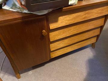 Vintage jaren 50 ladekastje met deurtje IN PRIJS VERLAAG !!! beschikbaar voor biedingen