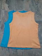 2 topjes maat XXL, kleur blauw en oranje, Kleding | Dames, Tops, Overige kleuren, Maat 46/48 (XL) of groter, Ophalen of Verzenden