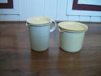 Tupperware Melk en Suiker Stelletje ( Creme/Lichtgeel ), Huis en Inrichting, Keuken | Tupperware, Ophalen of Verzenden, Gebruikt