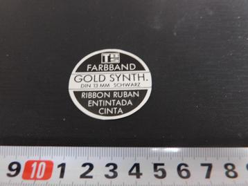 sticker Farbband Gold Synth din 13mm schwarz  beschikbaar voor biedingen