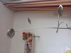 Zilverkleurige stalamp met 3 verstelbare kapjes., Ophalen, Zo goed als nieuw, Minder dan 100 cm