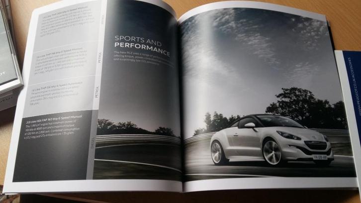 Peugeot RCZ brochure, uit Engeland, Boeken, Auto's | Folders en Tijdschriften, Zo goed als nieuw, Peugeot, Verzenden