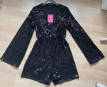 Amy & Ivy jumpsuit pailletten zwart maat XS NIEUW beschikbaar voor biedingen
