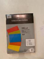 250 vellen gekleurd papier, Niet bekend, Niet bekend, Papier of Karton, Nieuw