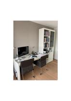 Hulsta Encado bureau en dressoir wit gelakt (Home office), 25 tot 50 cm, 200 cm of meer, Hulsta design meubel, Glas