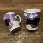 Milka mok 2x, Gebruikt, Keramiek, Ophalen of Verzenden, Overige stijlen