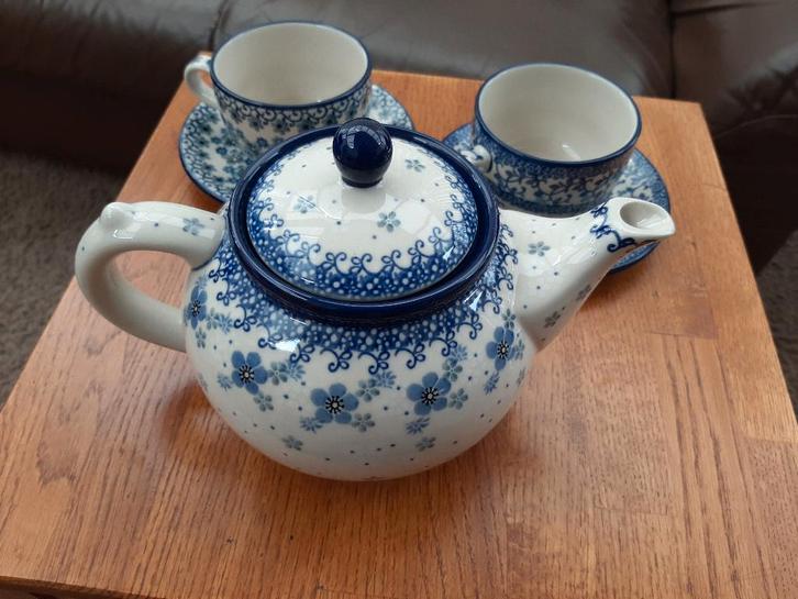 Theeservies Bunzlau Castle 2 kop+schotels +theepot NIEUW, Huis en Inrichting, Keuken | Servies, Nieuw, Compleet servies, Overige stijlen