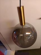 2x bollampen smoked glas met goud, rond 27 cm diameter, Ophalen of Verzenden, Nieuw, Glas, Minder dan 50 cm