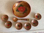 Vintage houten pindaset, Amsterdamse school, Antiek en Kunst, Ophalen of Verzenden
