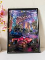 Formula 1 F1 Singapore Poster Ingelijst, Verzenden, Zo goed als nieuw, Rechthoekig Staand, Film en Tv