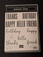 Stampin Up Biggest Wish stempelset., Ophalen of Verzenden, Zo goed als nieuw, Clearstamp
