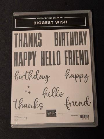 Stampin Up Biggest Wish stempelset. beschikbaar voor biedingen