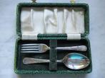 Yeoman plate oud Engels setje lepel en vork, Ophalen of Verzenden