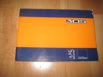 INSTRUCTIEBOEK PEUGEOT 305 en vele andere instr.boekjes beschikbaar voor biedingen
