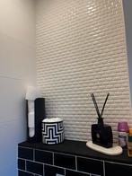 Mini metro mosaic tegeltjes wit glans, Nieuw, Minder dan 5 m², Wandtegels, Keramiek