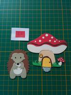 L2 Stansjes paddestoel met egeltje, Hobby en Vrije tijd, Kaarten | Zelf maken, Ophalen of Verzenden, Nieuw, Overige thema's, Overige typen