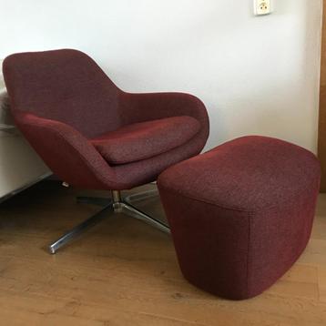 Pode Sparkle One fauteuil en voetenbank design bordaux rood beschikbaar voor biedingen