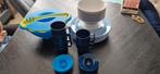 Mepal servies, diverse spullen, blauw met wit, Ophalen of Verzenden, Gebruikt