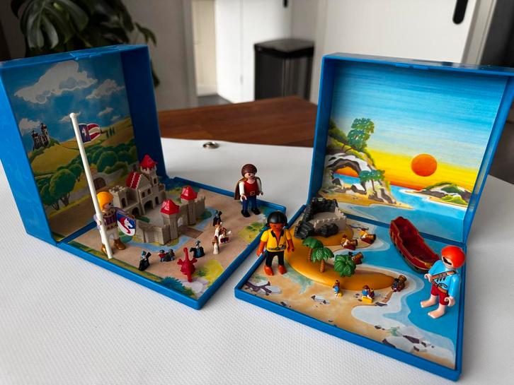 Playmobil Koffersets - Piraten & Kasteel, Kinderen en Baby's, Speelgoed | Playmobil, Gebruikt, Complete set, Ophalen of Verzenden