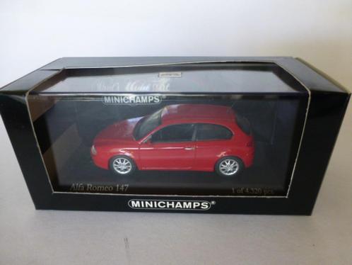 Minichamps Alfa Romeo 147 2001 rood, Hobby en Vrije tijd, Modelauto's | 1:43, Zo goed als nieuw, Auto, MiniChamps, Ophalen of Verzenden
