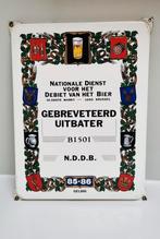 Emaille reclamebord bord bier mancave verzameling, Verzamelen, Ophalen of Verzenden, Gebruikt, Reclamebord