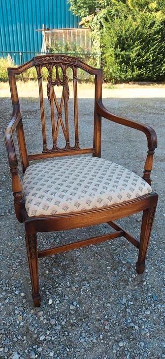 Antieke stoel hout hepplewhite stijl eetkamerstoel, Huis en Inrichting, Stoelen, Zo goed als nieuw, Eén, Hout, Bruin, Ophalen