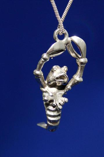 Schitterende Italiaanse Sterling Zilver Kreeft Hanger beschikbaar voor biedingen