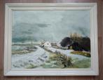 Impressionistisch olieverf schilderij.Gesigneerd 35x45 cm, Ophalen of Verzenden