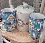 Theepot + 4 mokken porselein - Pip Studio, Verzenden