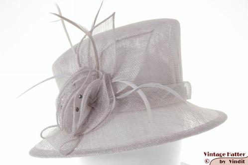 Dameshoed Hawkins zilverwit sinamay sisal 54-57 nieuw, Kleding | Dames, Hoeden en Petten, Nieuw, Hoed, One size fits all, Ophalen of Verzenden