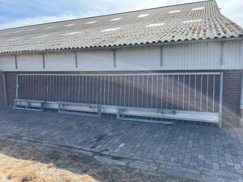 Heras schuifpoort 7,80 x 1,50 M, Tuin en Terras, Tuinhekken en Hekwerk, Gebruikt, Spijlenhekwerk, IJzer, Met poort, Ophalen