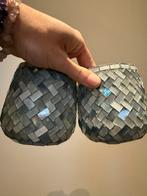 Mrsbloom Kaars/Waxinelichthouder Set grijs mozaiek, Overige materialen, Nieuw, Ophalen of Verzenden, Grijs