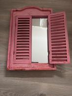 Roze spiegel met luikjes - meisjeskamer decoratie, Minder dan 50 cm, Gebruikt, Ophalen of Verzenden, Minder dan 100 cm