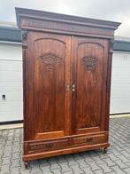 Massief eiken kleding linnen leg kast meiden art de vintage, Huis en Inrichting, Ophalen, Gebruikt, 200 cm of meer, 150 tot 200 cm