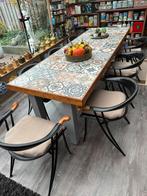 Te koop tafel 230 cm lang bij 65 br, 200 cm of meer, Zo goed als nieuw, Rechthoekig, 50 tot 100 cm