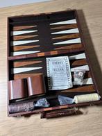 NIEUW | Backgammon Bordspel in Bruine Koffer, Ophalen of Verzenden, Nieuw