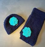 Barts Muts en Sjaal Set - Blauw met Bloemen, Kleding | Dames, Mutsen, Sjaals en Handschoenen, Ophalen of Verzenden, Zo goed als nieuw